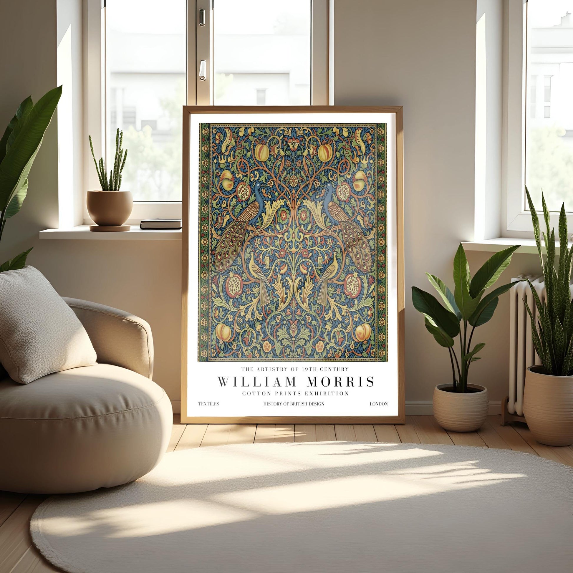 William Morris Peacock Pattern Print ‚Äì Vintage Textile Art (view 7)