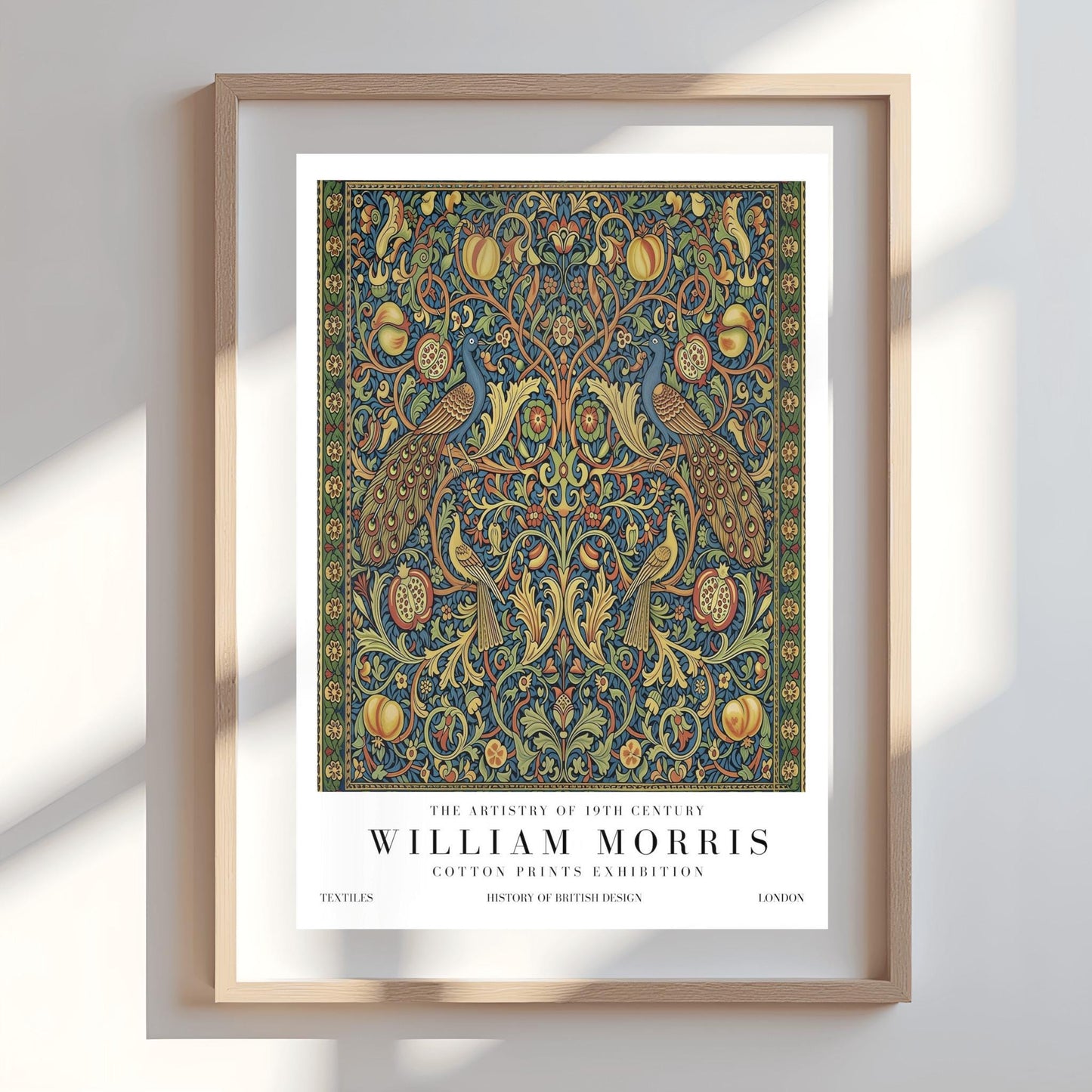William Morris Peacock Pattern Print ‚Äì Vintage Textile Art (view 9)