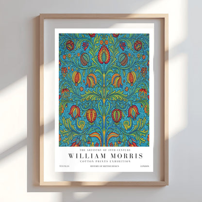 William Morris Pomegranate Pattern Print ‚Äì Vintage Blue Floral Art (view 8)