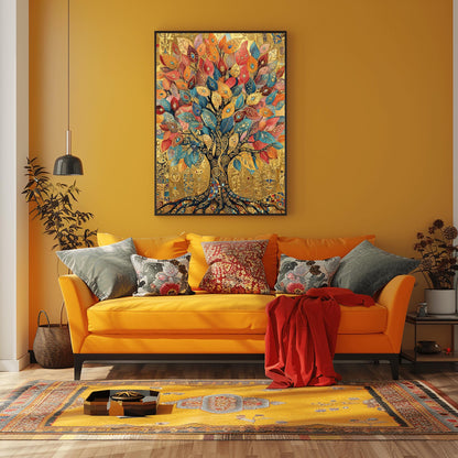 Gustav Klimt Tree of Life Inspiration: Moon & Stars Fine Art Poster (view 4)