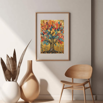 Gustav Klimt Tree of Life Inspiration: Moon & Stars Fine Art Poster (view 7)