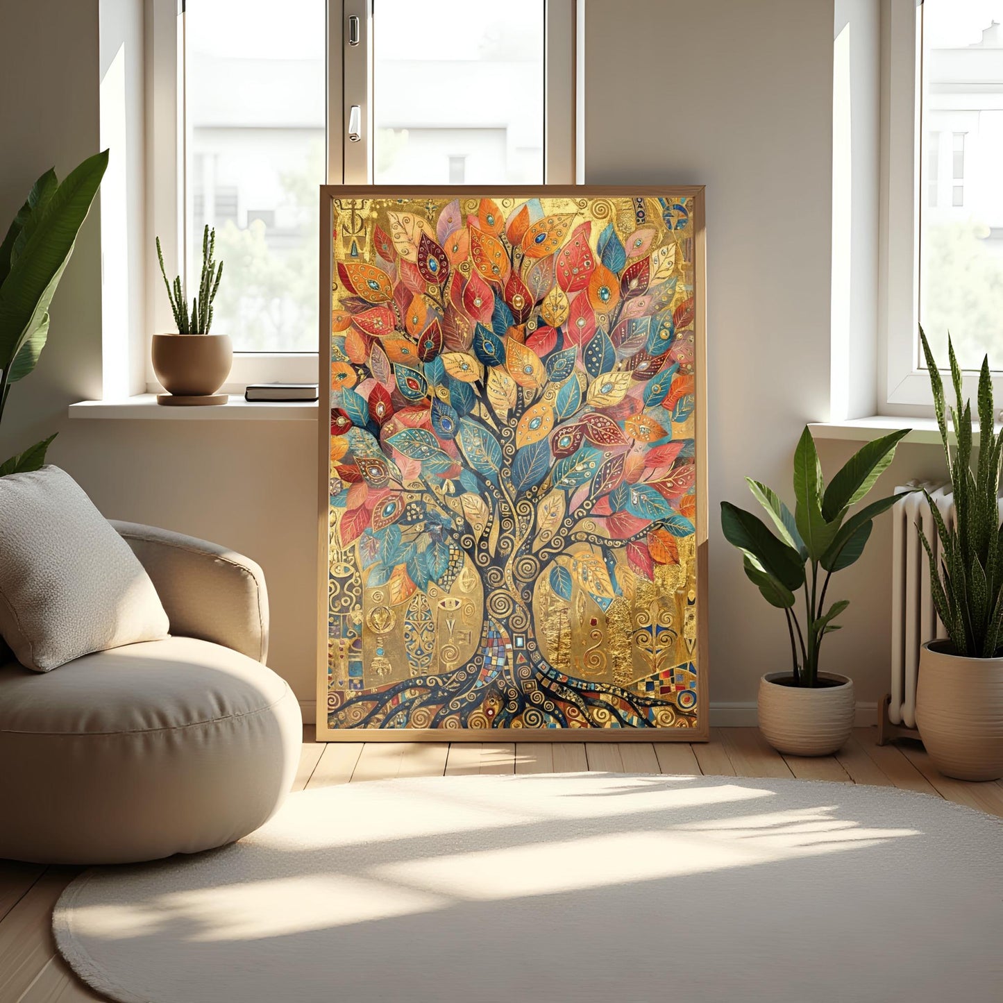 Gustav Klimt Tree of Life Inspiration: Moon & Stars Fine Art Poster (view 8)