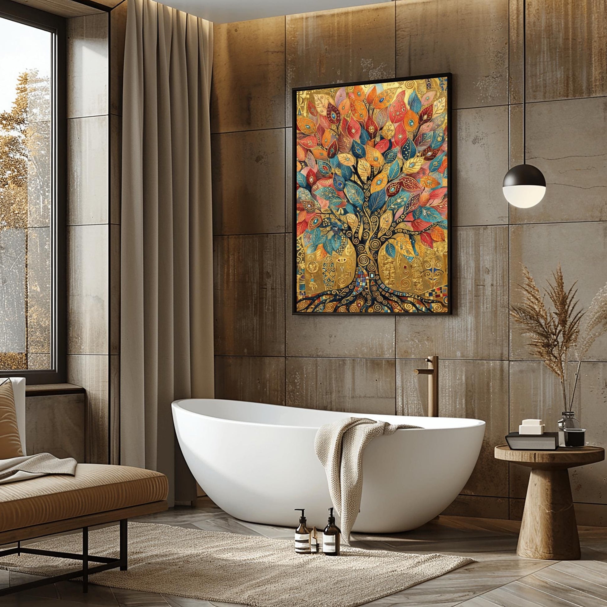 Gustav Klimt Tree of Life Inspiration: Moon & Stars Fine Art Poster (view 10)