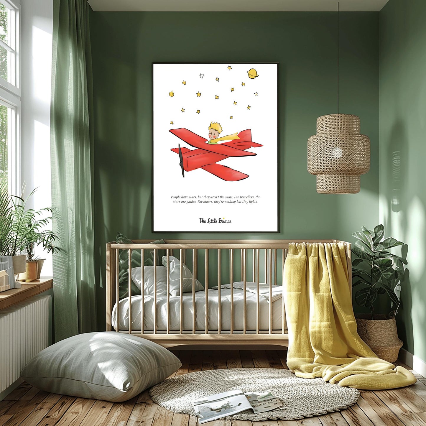 The Little Prince Quote Print: Antoine de Saint-Exup√©ry Nursery Wall Art (view 2)