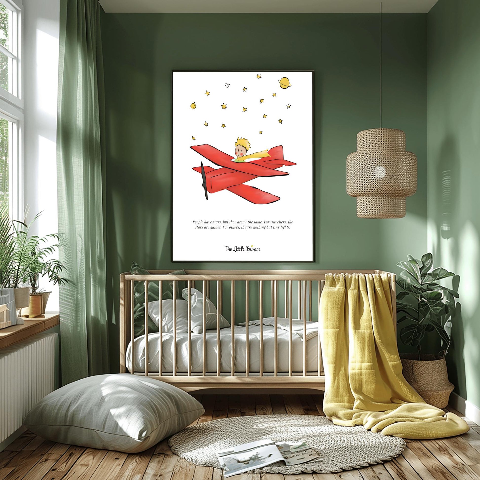 The Little Prince Quote Print: Antoine de Saint-Exup√©ry Nursery Wall Art (view 2)
