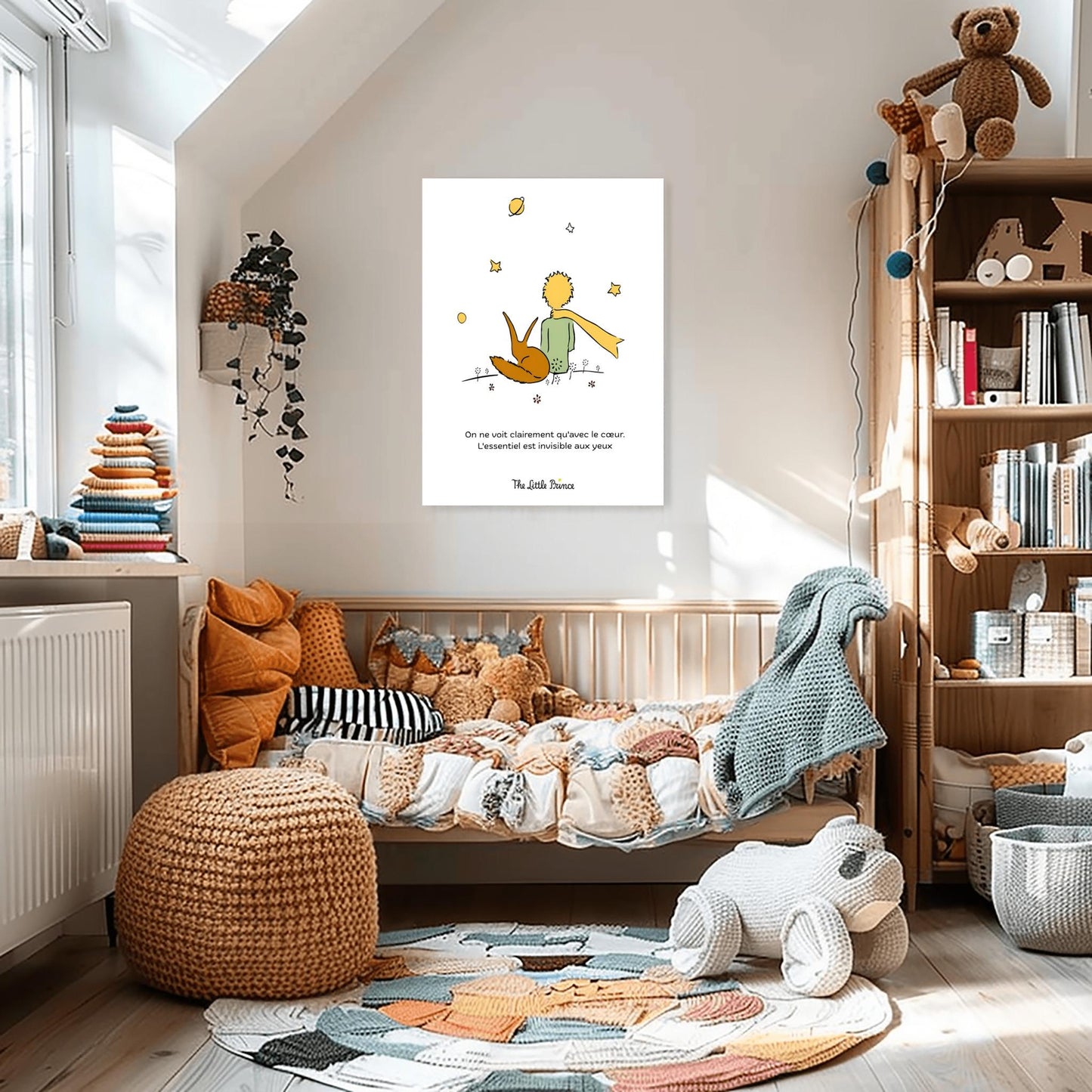 The Little Prince Print: Fox Illustration ‚Äì Classic French Nursery Quote (view 3)