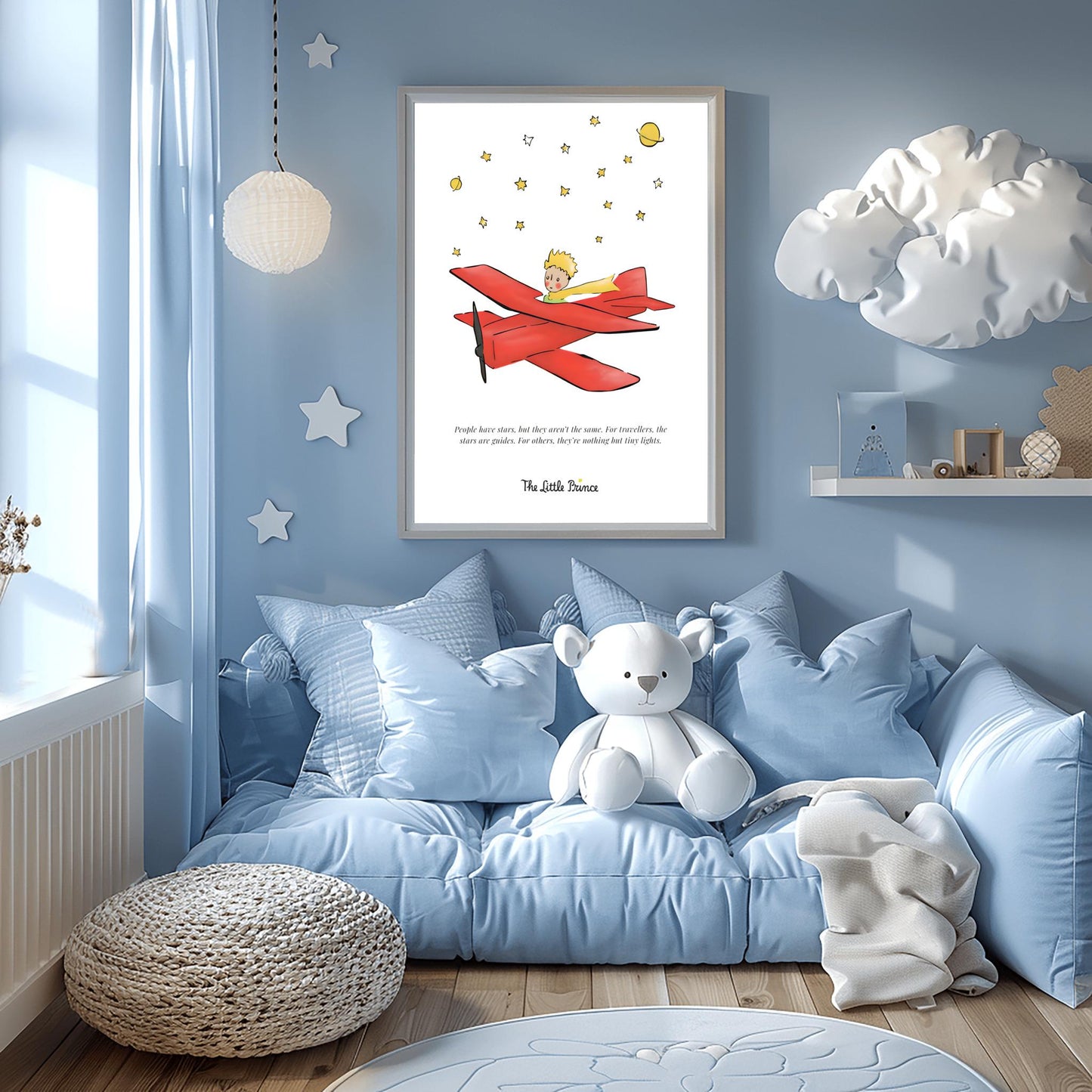 The Little Prince Quote Print: Antoine de Saint-Exup√©ry Nursery Wall Art (view 3)