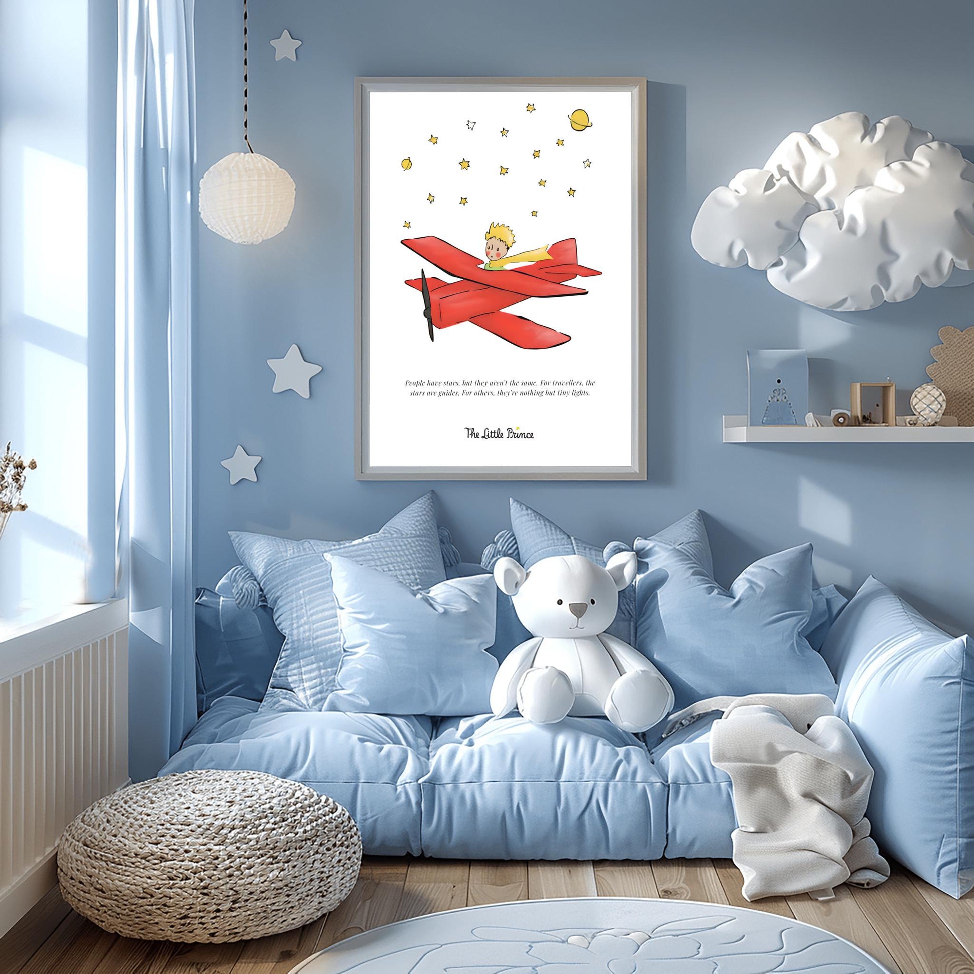 The Little Prince Quote Print: Antoine de Saint-Exup√©ry Nursery Wall Art (view 3)