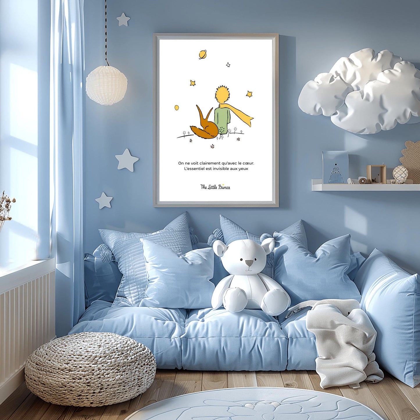 The Little Prince Print: Fox Illustration ‚Äì Classic French Nursery Quote (view 4)