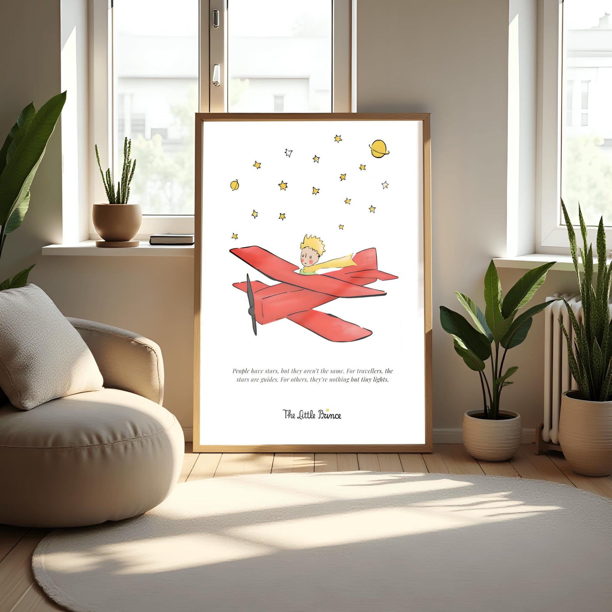 The Little Prince Quote Print: Antoine de Saint-Exup√©ry Nursery Wall Art (view 4)