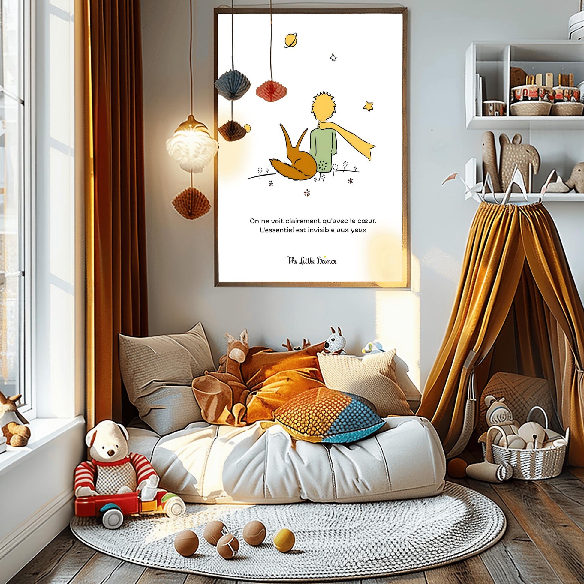 The Little Prince Print: Fox Illustration ‚Äì Classic French Nursery Quote (view 5)