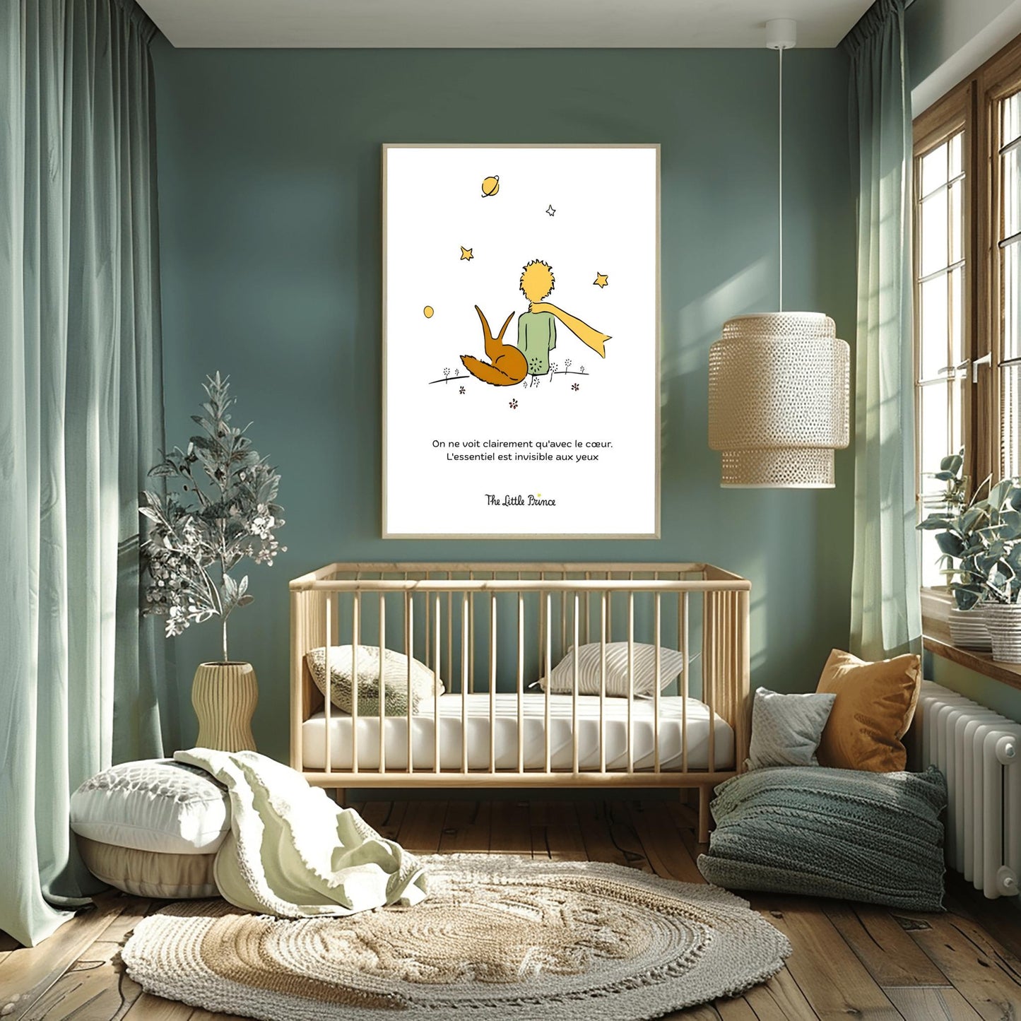 The Little Prince Print: Fox Illustration ‚Äì Classic French Nursery Quote (view 7)