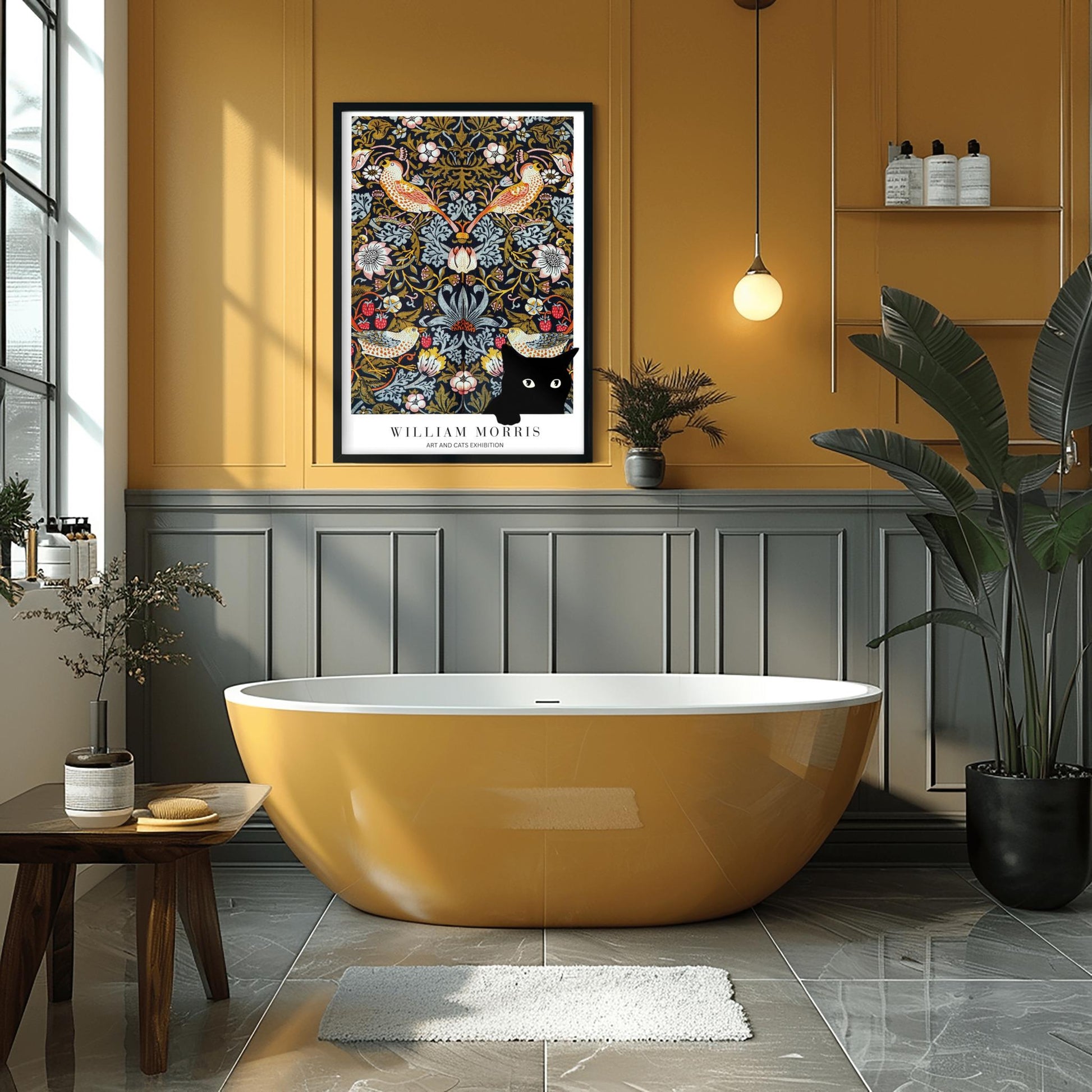 William Morris Cat Print: Arts & Crafts Exhibition Poster (view 2)