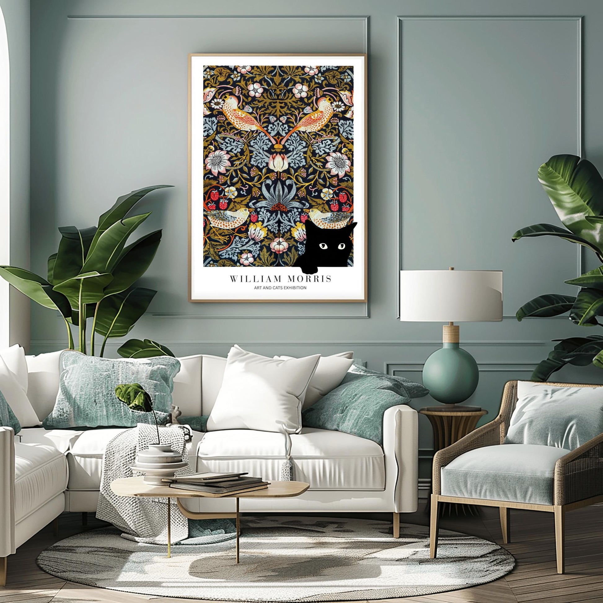 William Morris Cat Print: Arts & Crafts Exhibition Poster (view 8)
