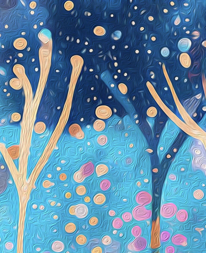 Gustav Klimt Inspired Vibrant Forest Print: Luxury Autumn Home Decor (view 5)
