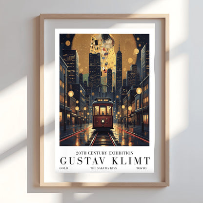 Gustav Klimt Sakura Kiss Tokyo Print ‚Äì Golden Streetcar Poster (view 8)
