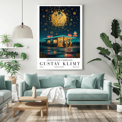 Gustav Klimt Route 66 Print ‚Äì Golden Art Nouveau Road Trip Poster (view 6)