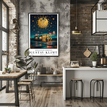 Gustav Klimt Route 66 Print ‚Äì Golden Art Nouveau Road Trip Poster (view 7)