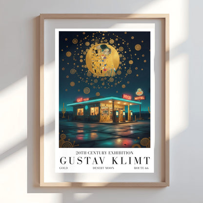 Gustav Klimt Route 66 Print ‚Äì Golden Art Nouveau Road Trip Poster (view 8)