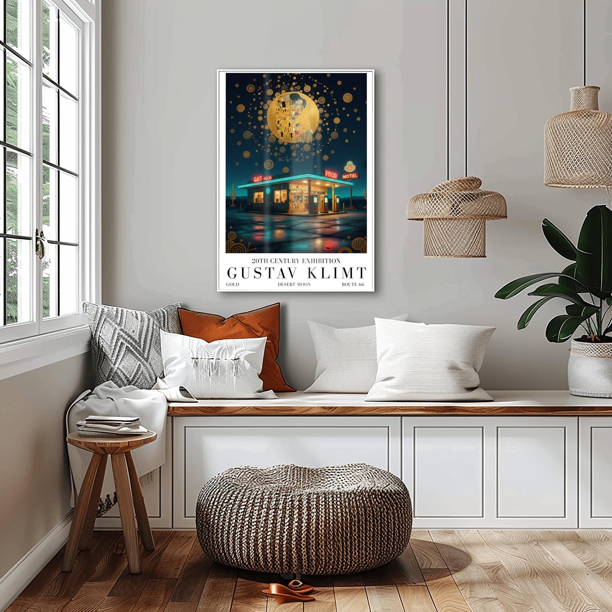 Gustav Klimt Route 66 Print ‚Äì Golden Art Nouveau Road Trip Poster (view 9)