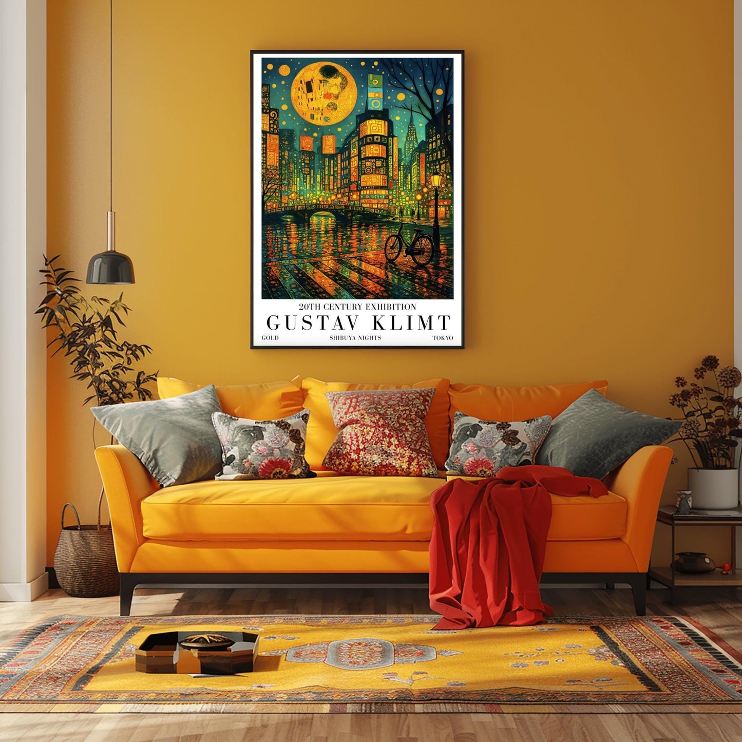 Gustav Klimt Moon Shibuya Night Print: Tokyo Mid-Century Exhibition Poster (view 10)