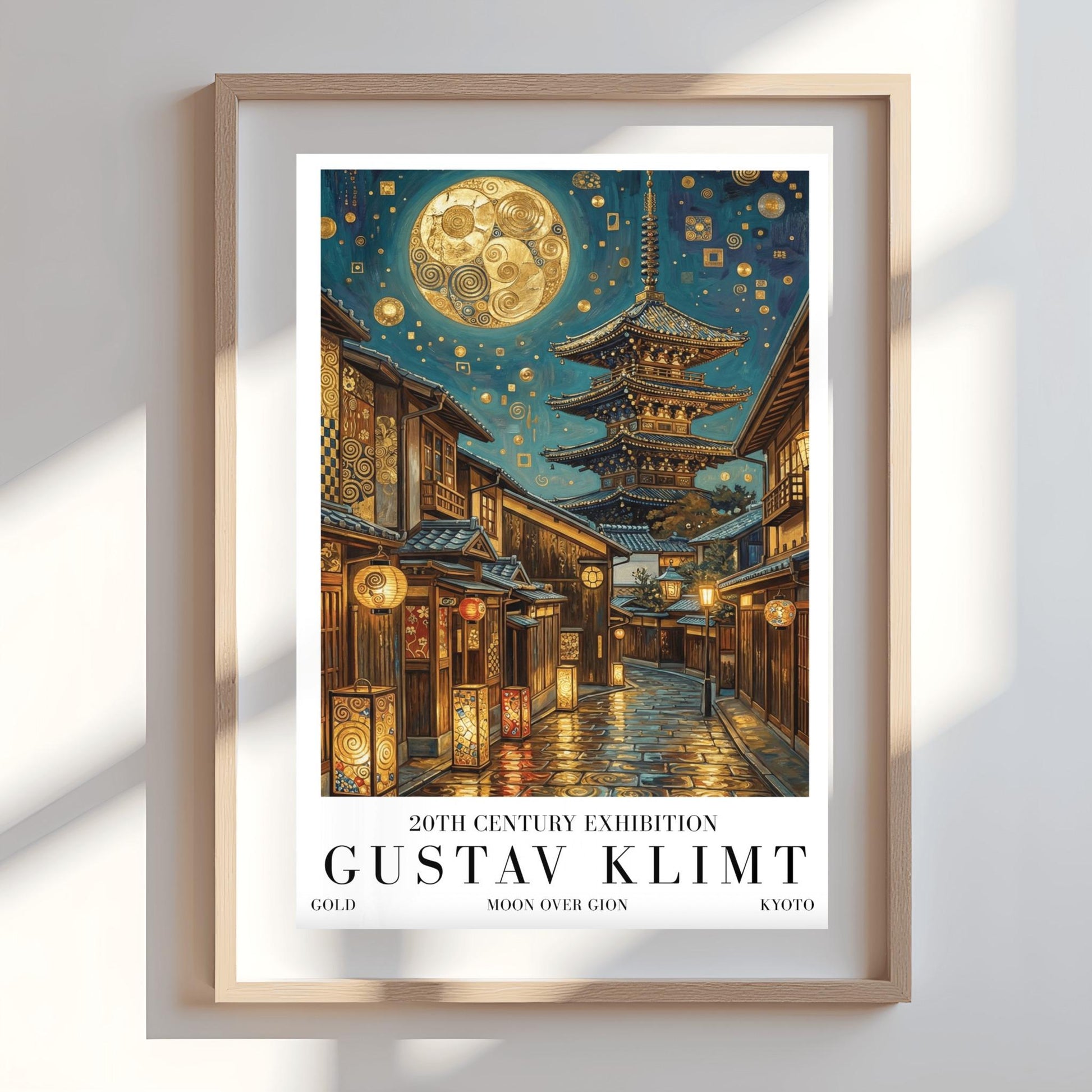 Gustav Klimt Moon Kyoto Gion Print: Japanese Golden Exhibition Poster ‚Äì Art Nouveau (view 8)