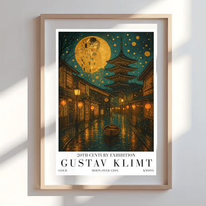 Gustav Klimt Moon Kyoto Gion Print: Japanese Golden Exhibition Poster ‚Äì Art Nouveau (view 9)
