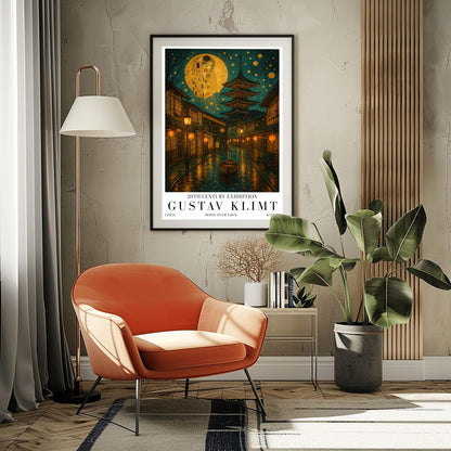 Gustav Klimt Moon Kyoto Gion Print: Japanese Golden Exhibition Poster ‚Äì Art Nouveau (view 10)
