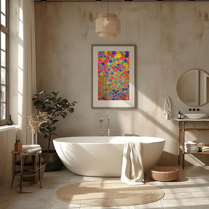 Gustav Klimt Neon Floral Garden Inspiration Print ‚Äì Pop Art Nouveau Meadow Poster (view 8)