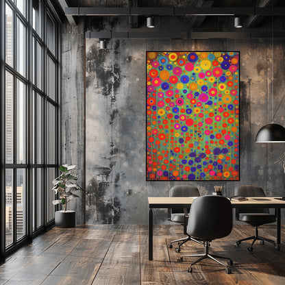 Gustav Klimt Neon Floral Garden Inspiration Print ‚Äì Pop Art Nouveau Meadow Poster (view 9)