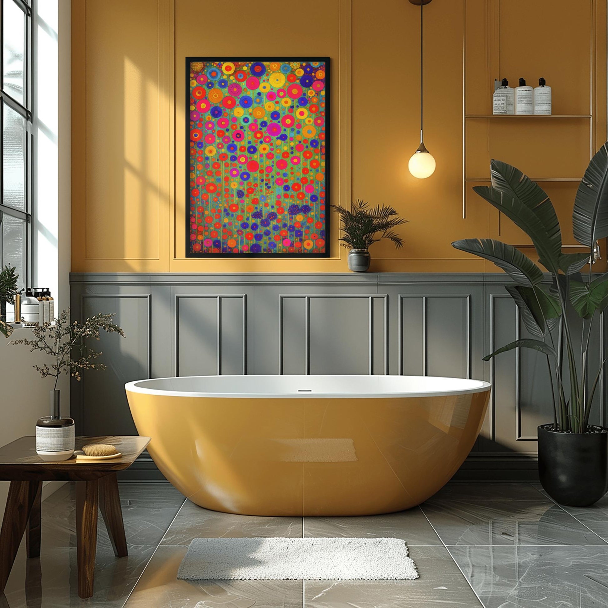 Gustav Klimt Neon Floral Garden Inspiration Print ‚Äì Pop Art Nouveau Meadow Poster (view 11)