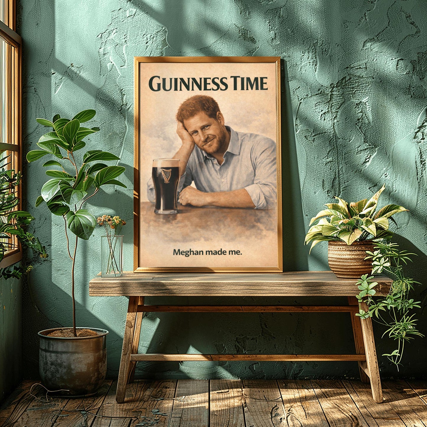 Prince Harry Guinness Poster: Royal Family Satire Irish Pub Art (view 4)