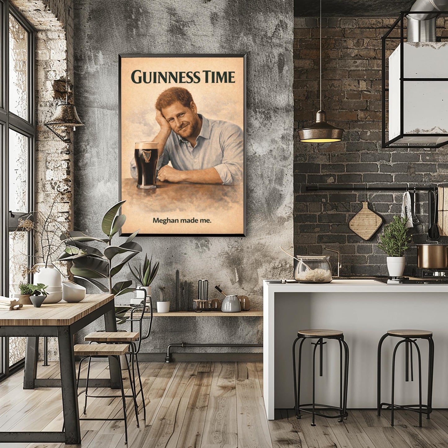 Prince Harry Guinness Poster: Royal Family Satire Irish Pub Art (view 7)