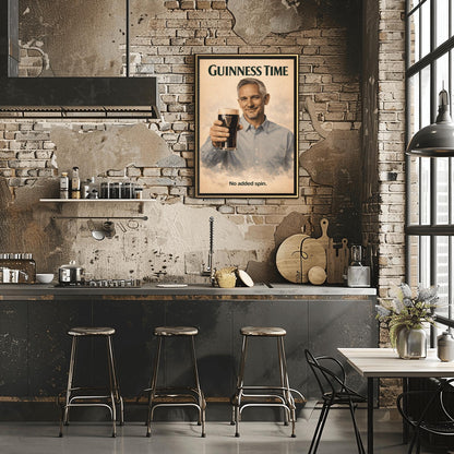 Gary Lineker Guinness Poster: Football Soccer Sport Satire Irish Pub Art (view 10)