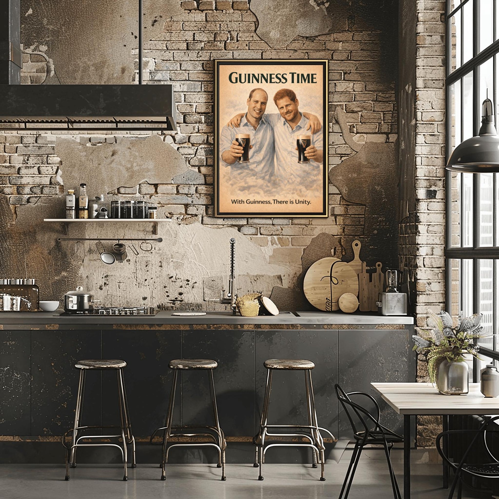 Prince William Prince Harry Guinness Poster: Royal Family Political Satire Irish Pub Art (view 11)