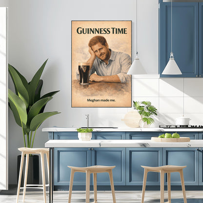 Prince Harry Guinness Poster: Royal Family Satire Irish Pub Art (view 10)