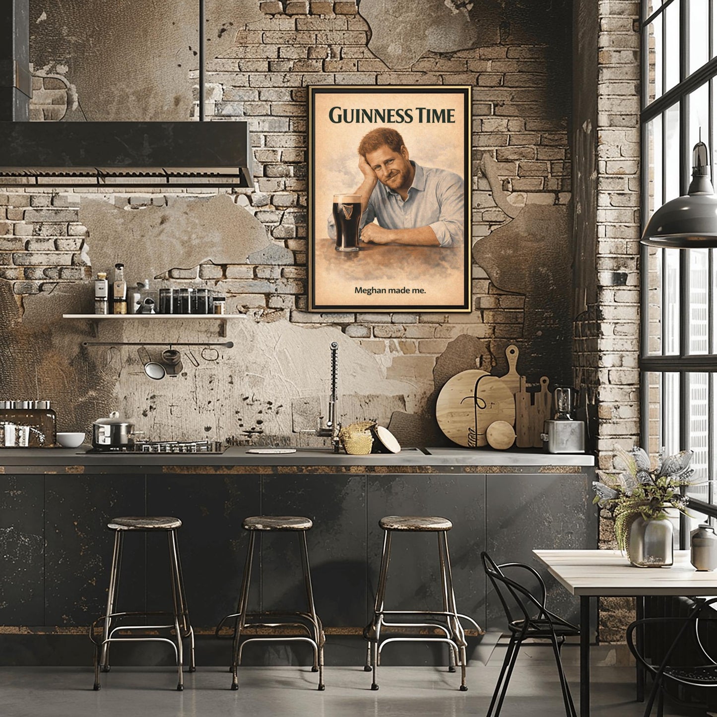 Prince Harry Guinness Poster: Royal Family Satire Irish Pub Art (view 11)