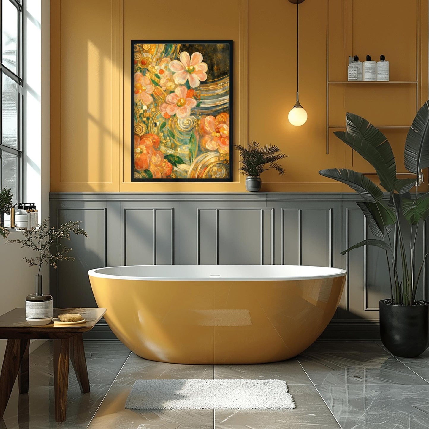 Gustav Klimt Golden Floral Masterpiece Inspiration Print ‚Äì Art Nouveau Flowers Poster (view 5)