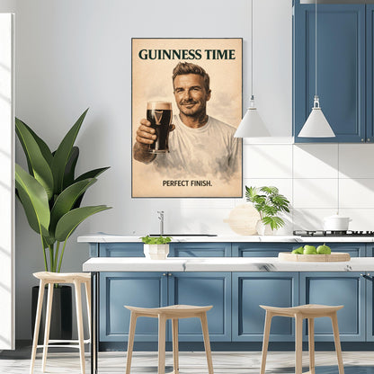 David Beckham Guinness Poster: Football Soccer Sport Satire Irish Pub Art (view 7)
