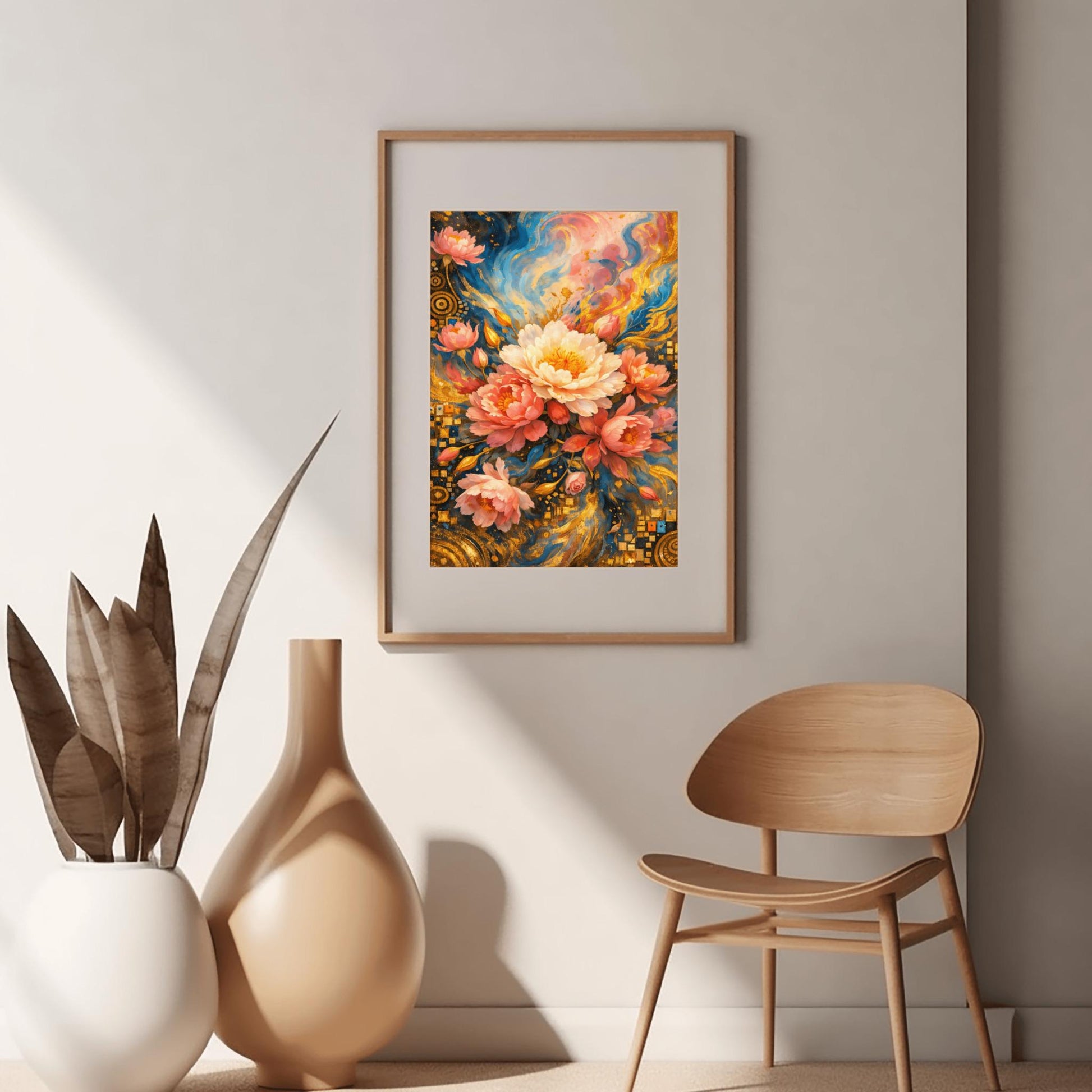 Gustav Klimt Golden Peony Masterpiece Inspiration Print ‚Äì Art Nouveau Floral Bouquet (view 11)