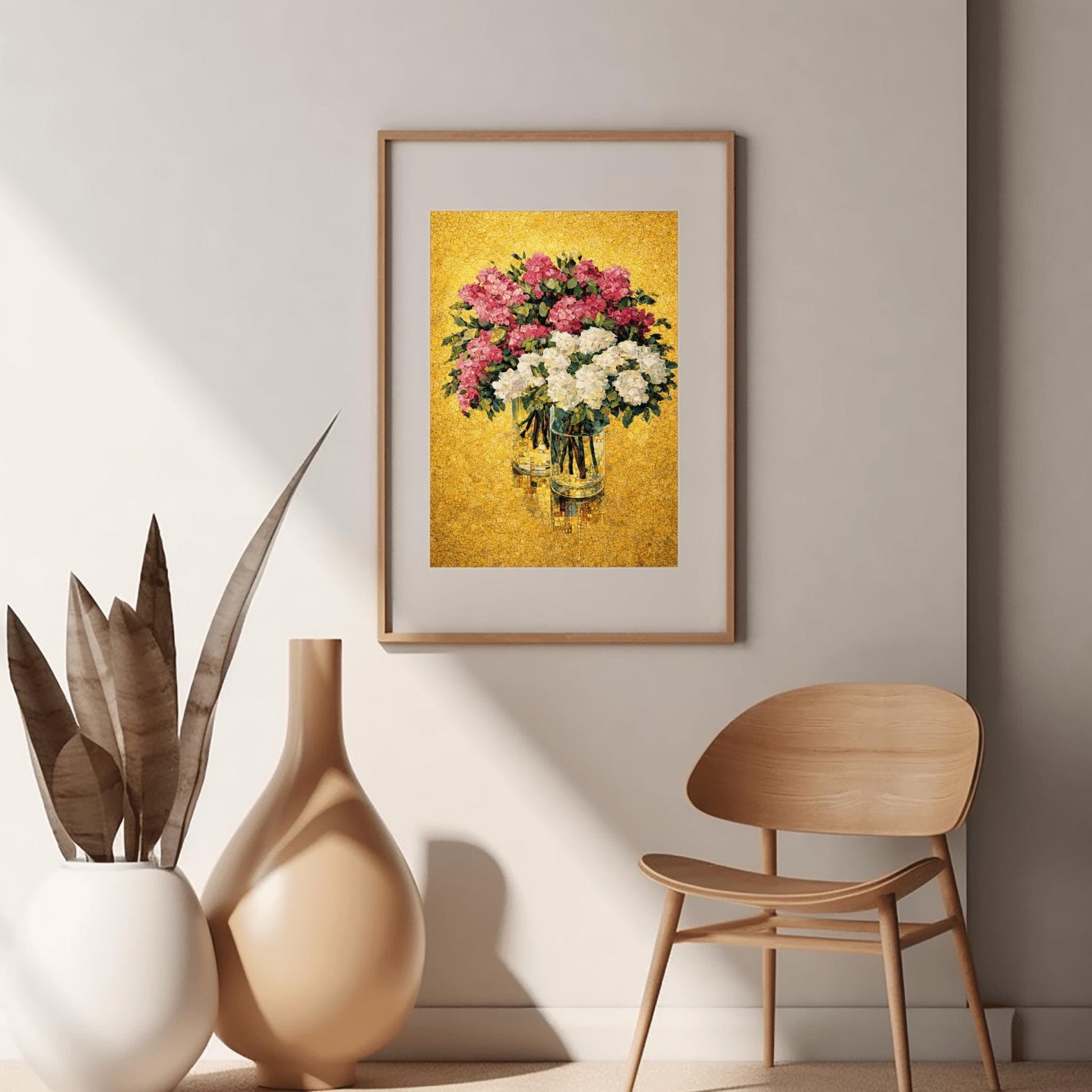 Gustav Klimt Hydrangea Inspiration Print ‚Äì Gold Floral Wall Art (view 6)
