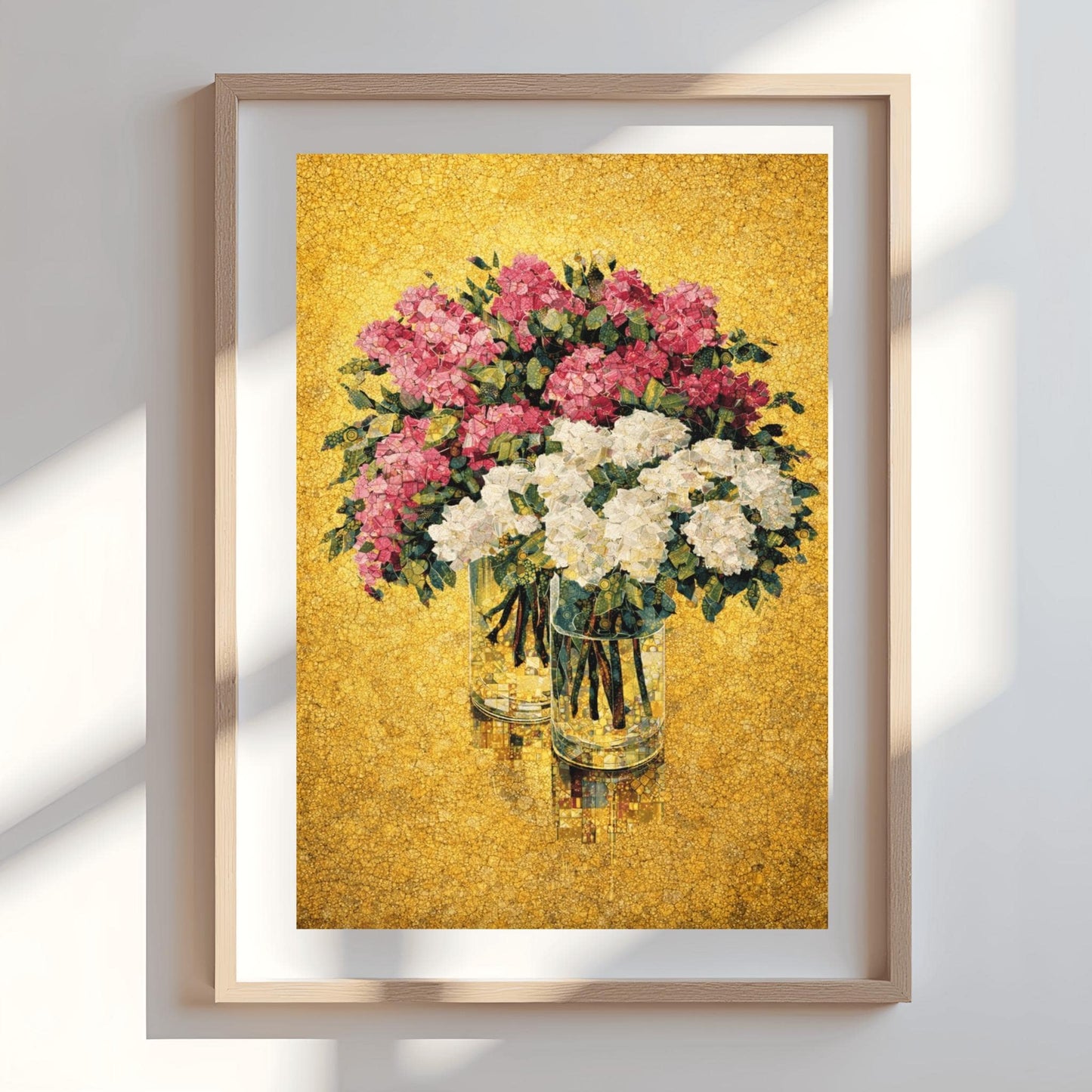 Gustav Klimt Hydrangea Inspiration Print ‚Äì Gold Floral Wall Art (view 7)