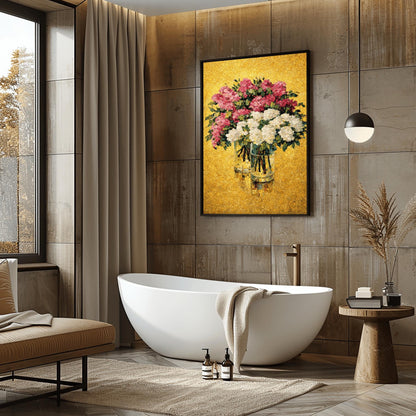 Gustav Klimt Hydrangea Inspiration Print ‚Äì Gold Floral Wall Art (view 8)