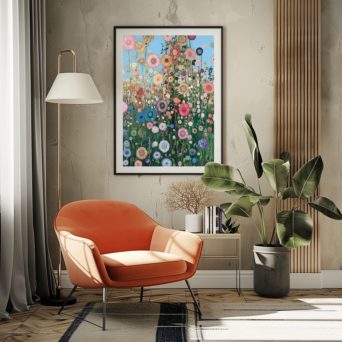 Gustav Klimt Floral Inspiration Print ‚Äì Abstract Flower Field Art (view 4)