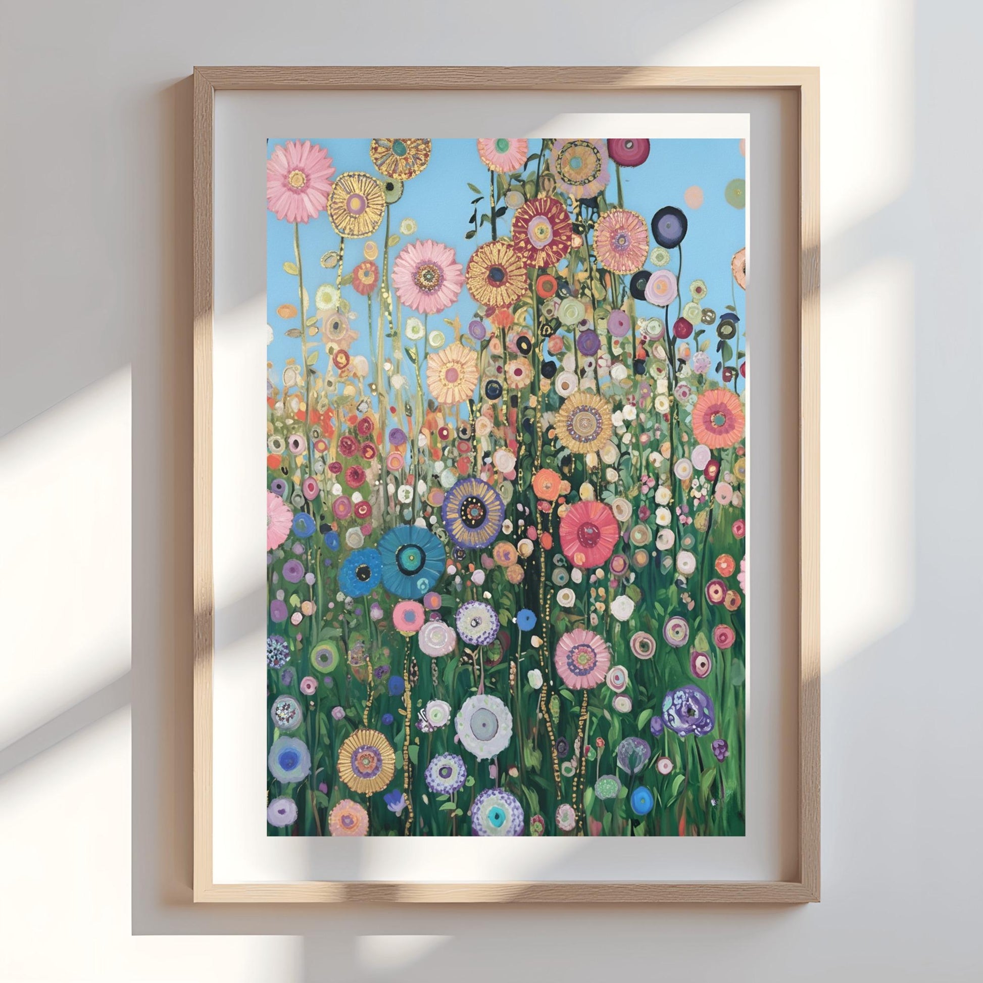 Gustav Klimt Floral Inspiration Print ‚Äì Abstract Flower Field Art (view 7)