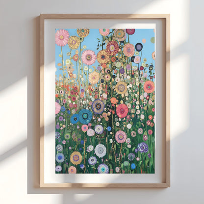 Gustav Klimt Floral Inspiration Print ‚Äì Abstract Flower Field Art (view 7)