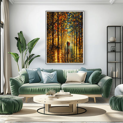 Gustav Klimt Forest Couple Inspiration Print ‚Äì Romantic Autumn Walk Wall Art (view 8)