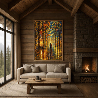 Gustav Klimt Forest Couple Inspiration Print ‚Äì Romantic Autumn Walk Wall Art (view 10)