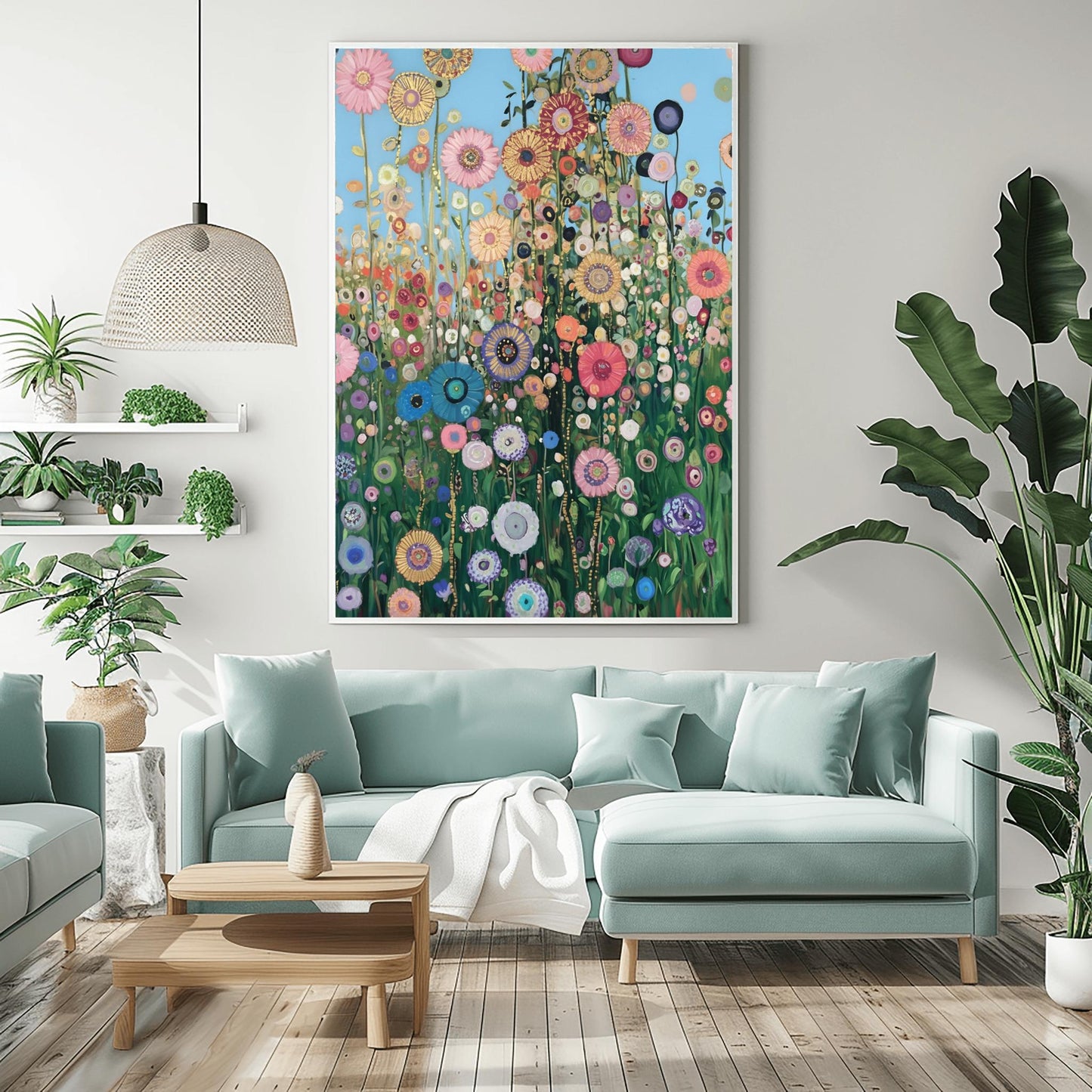 Gustav Klimt Floral Inspiration Print ‚Äì Abstract Flower Field Art (view 10)