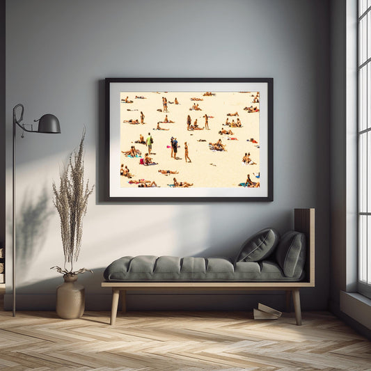 Vibrant Beach Print ‚Äì Sunbathers Poster (main image)